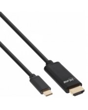InLine USB Display Kabel USB-C Stecker zu HDMI DP Alt Mode 4K2K schwarz 1m Schwarz (64111)