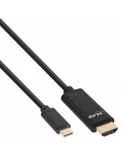 InLine USB Display Kabel USB-C Stecker zu HDMI DP Alt Mode 4K2K schwarz 2m Schwarz (64112)