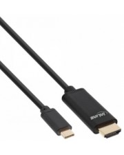 InLine USB Display Kabel Typ-C Stecker zu HDMI DP Alt Mode 4K2K schwarz 3m Schwarz (64113)