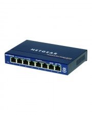 Netgear ProSafe GS108 Switch Gigabit Ethernet Ports 8x 10/100/1000 Mbps Desktop