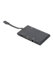 DIGITUS Universal Travel Docking Station USB 3.1 Type C 4K HDMI VGA 2x USB-C USB3.0 RJ45 Schwarz (DA-70865)