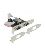 Delock PCI Express Card > 2 x Serial RS-232 High Speed 921K with Voltage supply Serieller Adapter PCIe x 2 (89641)