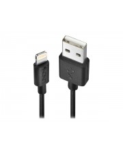 Lindy Lightning-Kabel Lightning M bis USB M 3 m Schwarz halogenfrei fr Apple iPad/iPhone/iPod (31322)