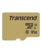 Transcend 500S Flash-Speicherkarte microSDXC-an-SD-Adapter inbegriffen 64 GB Video Class V30 / UHS-I U3 / Class10 microSDXC (TS64GUSD500S)
