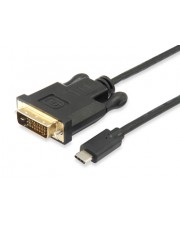 equip USB Typ C auf DVI-D-Dual-Link Kable Stecker 1.8m Kabel Digital/Daten Digital/Display/Video Adapterkabel 1,8 m DVI-D Schwarz (133468)