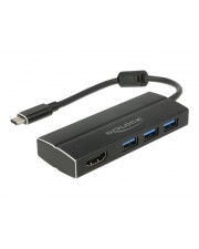 Delock USB 3.1 Gen 1 Adapter Type-C zu 3 x Typ-A Hub+ 1 HDMI DP Alt Mode Lade-/Dockingstation