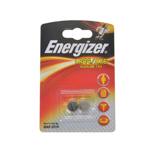Energizer EN-Batterie LR 44 / V13GA 105 mAh 1,5 V Alkalimangan Alkaline battery A76/LR44 1.5V 2-blister