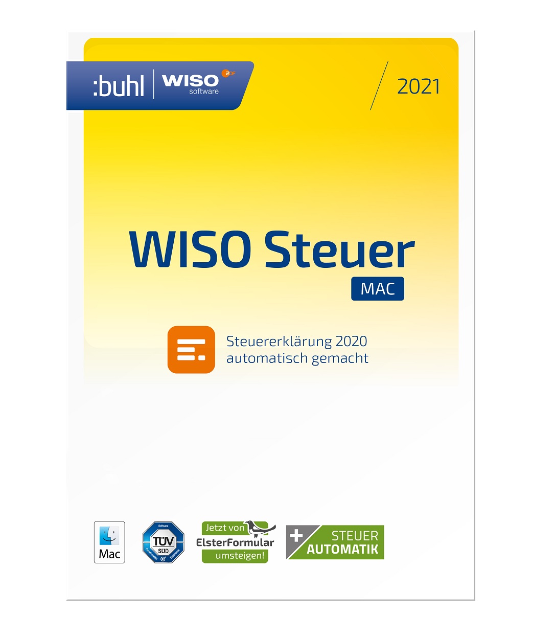 WISO steuer:Mac 2021 für Steuerjahr 2020 Download, Deutsch (DL42826-21)