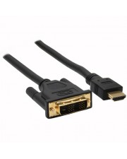 InLine Videokabel Single Link HDMI / DVI M bis DVI-D M 15 m abgeschirmt Schwarz (17668P)