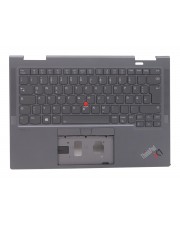 Lenovo Tastatur inkl. Topcase DE deutsch grau/grau mit Backlight und Deutschland (5M11C40999)