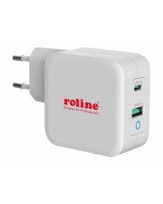 ROLINE USB Ladegert 2P. 1xPD+ 1xQC3.0 max. 65W