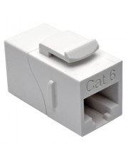 Eaton TRIPPLITE Cat6 Straight-Through Modular In-Line Snap-In Coupler RJ45 F/F White (N235-001-WH)