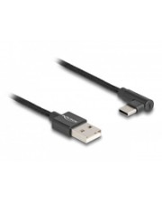 Delock USB 2.0 Kabel Typ-A Stecker zu Type-C gewinkelt 3 m 3 m Schwarz (80033)