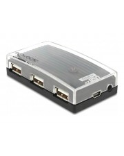 Delock 4 Port USB 2.0 Kabel-Hub mit Type-C zu 3 x USB-A Buchse+ 1 USB-C (64203)