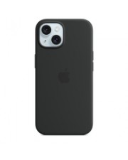 Apple Hintere Abdeckung fr Mobiltelefon kompatibel mit MagSafe Silikon Schwarz iPhone 15 (MT0J3ZM/A)
