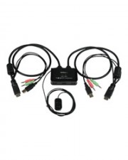 StarTech.com 2 Port USB HDMI KVM Switch mit Audio Desktop Umschalter Powered 1920x1200 (SV211HDUA)