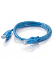 Cables To Go C2G Cat6 Booted Unshielded UTP Network Patch Cable Patch-Kabel RJ-45 M bis M 2 m CAT 6 geformt ohne Haken verseilt Blau (83388)
