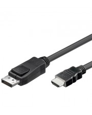 Good Connections Anschlusskabel DisplayPort 1.2 an HDMI 24K vergoldete Kontakte OFC schwarz 2m m 20-polig Kupferdraht