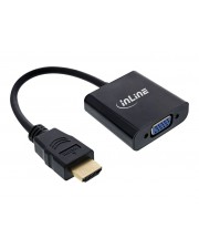 InLine Dongle Konverter HDMI zu VGA mit Audio Eingang Ausgang und Stereo Audio/Multimedia Digital/Daten Digital/Display/Video Video/Analog 0,15 m 15-polig (65003B)