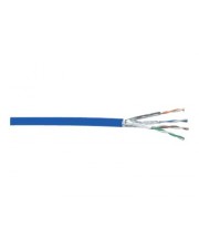 DIGITUS Netzwerk-Kabel Cat-6A 100m U-FTP Verlege-Kabel Simplex Eca LSZH-1 500 MHz AWG 23/1 Kupfer Blau