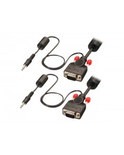 Lindy Premium VGA-Kabel HD-15 VGA Stereo Mini-Klinkenstecker M bis M 7.5 m geformt Schwarz (37302)