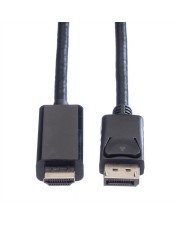 VALUE Videokabel DisplayPort / HDMI M bis M 5 m abgeschirmt Schwarz (11.99.5788)