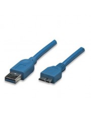 Techly USB3.0 Anschlusskabel Stecker Typ A Micro B Blau 3 m USB (ICOC-MUSB3-A-030)