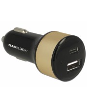 Navilock Adapter USB DC 12-24V KFZ> 1 x Type-C PD 1 Typ-A (63069)