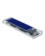 Delock External Enclosure for M.2 NVME PCIe SSD with USB Type-C female transparent Speichergehuse NVMe Card 10 GBps USB-C durchsichtig (42620)