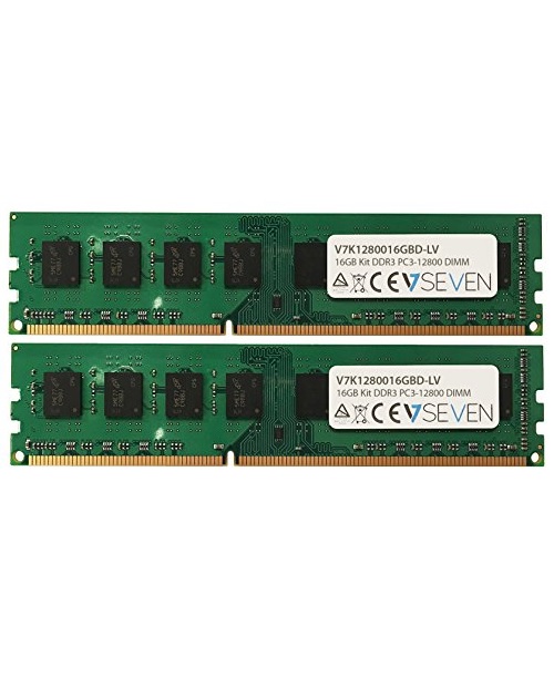 V7 DDR3 16 GB: 2 x 8 GB DIMM 240-PIN 1600 MHz / PC3-12800 CL11 1.35 V ungepuffert nicht-ECC (V7K1280016GBD-LV)