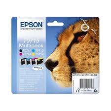 Epson Tinte Multip. 1x7.4ml/3x5.5ml Tintenpatrone Schwarz 7,4 ml (C13T07154012)
