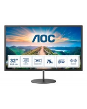 AOC LED-Monitor 81,3 cm 32" 31.5" sichtbar 2560 x 1440 QHD @ 75 Hz IPS 250 cd/m 1200:1 4 ms HDMI DisplayPort Lautsprecher Schwarz (Q32V4)