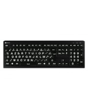 Logickeyboard XL-Print Astra 2 White on Black FR PC Schwarz Wei (LKB-LPWB-A2PC-FR)