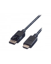 VALUE Videokabel DisplayPort / HDMI M bis M 1.5 m abgeschirmt Schwarz 1080p-Untersttzung (11.99.5779)