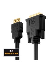 PureLink HDMI-DVI M-M 1m 1 m HDMI DVI-D Gold 1920 x 1200 Pixel 3,72 Gbit/s Male 1 m Black (PI3000-010)