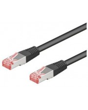Goobay Patch-Kabel CAT6 2.0m black S/FTP Kabel Netzwerk CAT 6 SFTP 2 m RJ-45 Schwarz (95498)