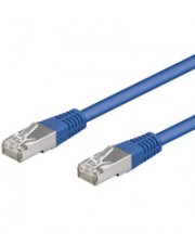 Goobay Patch-Kabel CAT5e 1.0m blau SF/UTP Kabel Netzwerk m RJ-45 Blau (68054)