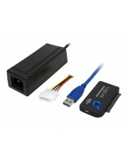 LogiLink Adapter USB 3.0 to SATA with OTB Speicher-Controller mit Datenanzeige Netzanzeige OneTouchEasy-Button 3Gb/s 3 Gbit/s (AU0050)