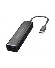 Conceptronic 3-Port USB-C->USB-A 3.0/SD/MicroSD/TF card slot Digital/Daten