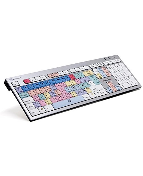 Logickeyboard USB QWERTY UK Englisch Mehrfarben Tastatur Adobe Premiere Pro CC European English Slim Line Keyboard (LKB-PPROCC-AJPU-UK)