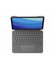 Logitech Combo Touch Tastatur und Foliohlle mit Trackpad hintergrundbeleuchtet Apple Smart connector QWERTY USA International Oxford Gray fr 12.9-inch iPad Pro 5. Generation (920-010257)