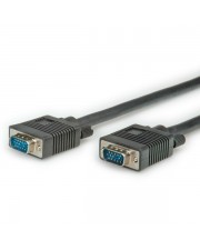 ROLINE High Quality VGA-Kabel HD-15 VGA M bis M 15 m Daumenschrauben Schwarz