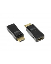 Good Connections Adapter Displayport Stecker an HDMI Buchse 24K vergoldete Kontakte schwarz 20-polig (HDMI-DPG)