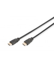 DIGITUS HDMI High Speed Anschlusskabel Typ A St/St 5.0m m/Ethernet Ultra HD 60p gold Kabel Digital/Display/Video Netzwerk 5 m Schwarz Gold