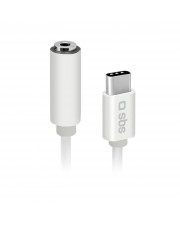 SBS USB Typ C zu 3.5 mm Klinke Adapter wei Digital/Daten (TEINTJACKTYCFMW)