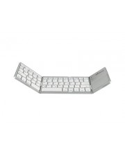 MEDIARANGE Tastatur klappbar mit Touchpad kabellos Bluetooth 3.0 QWERTZ Deutschland/sterreich/Schweiz Silber