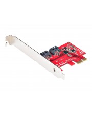StarTech.com SATA PCIe Card 2 Port Expansion card 6Gbps Full/Low Profile PCI Express to Adapter ASM1061 Non-Raid Controller Converter Speicher-Controller 2 Sender/Kanal 6Gb/s Low-Profile 600 MBps x1 Rot (2P6G-PCIE-SATA-CARD)