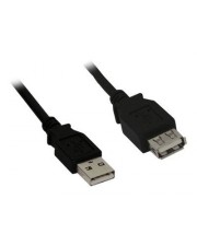 InLine USB-Verlngerungskabel USB M bis W 50 cm Schwarz (34650B)