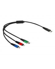 Delock USB Ladekabel 7,60 cm 3" 1 Type-C zu Lightning Micro 30 Digital/Daten 0,3 m