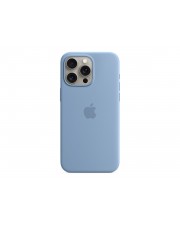 Apple Hintere Abdeckung fr Mobiltelefon kompatibel mit MagSafe Silikon Winter Blue iPhone 15 Pro Max (MT1Y3ZM/A)